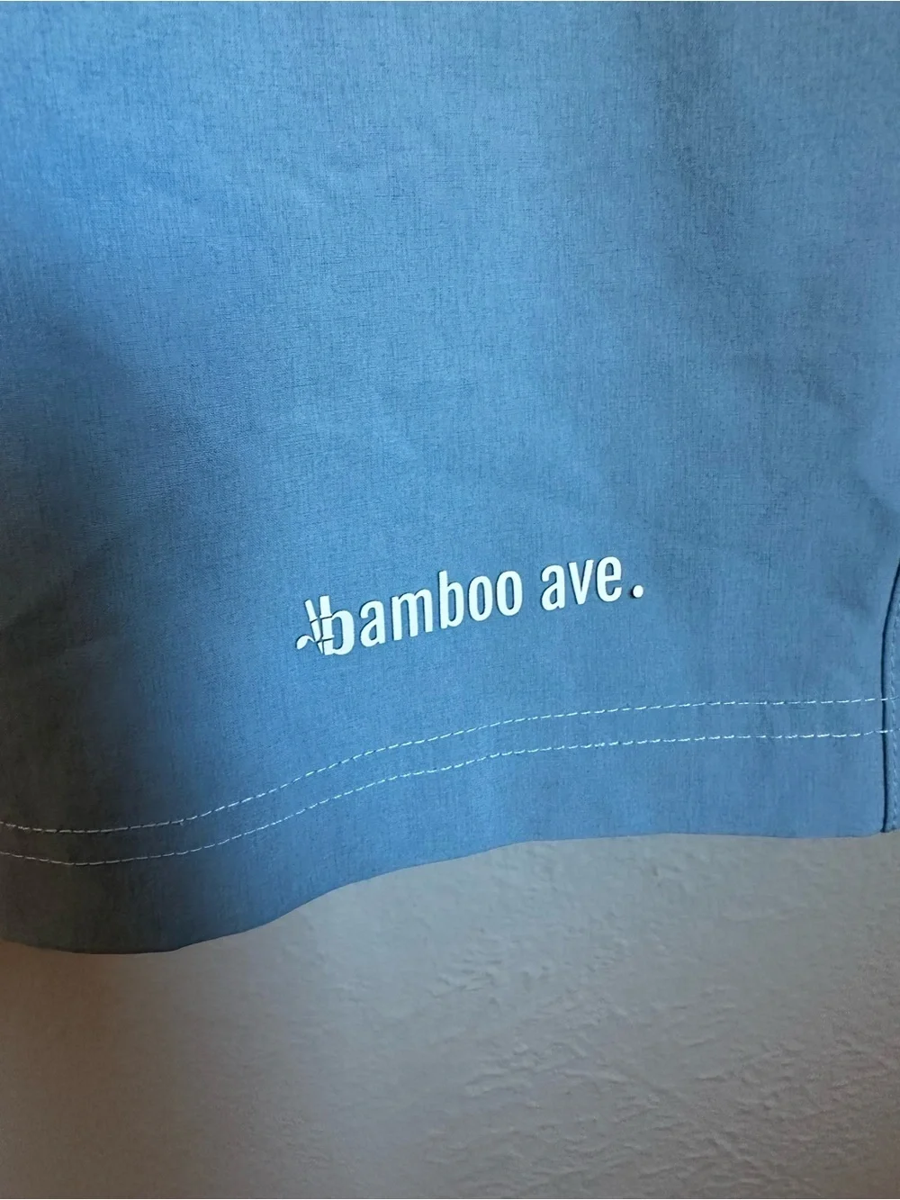Bamboo Ave Men’s Hybrid Swim Shorts Blue Stretch Lined Beach Size Large L